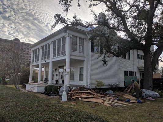 Rehabbing an historical building.