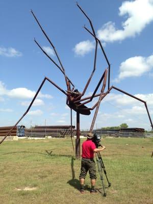 TPSC's side of the road art off 288 & W. Bellfort for all your Gigantic Spider and oil field needs.