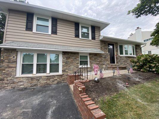 Stone Veneer front of home