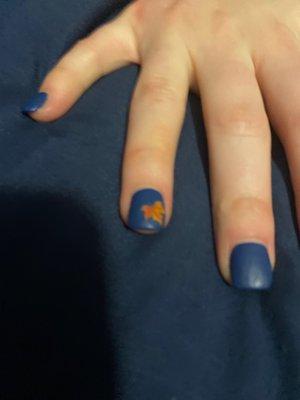 Sucky nail stickers.