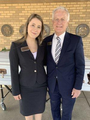 Funeral Director Tiffany Buchkowski and her colleague Michael Gold. They were a blessing to my family.