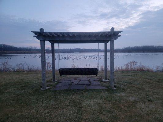 Looking south over the lake, near the parking lot