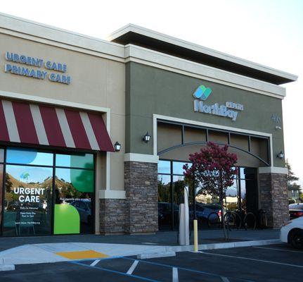 Storefront of the NorthBay Health Urgent Care in American Canyon. Primary Care services are also at this building.