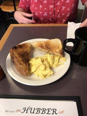 My wife had a lovely scrambled egg lunch