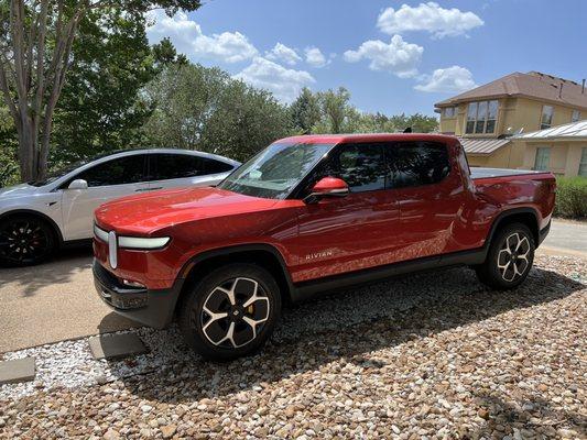 Canyon red Rivian