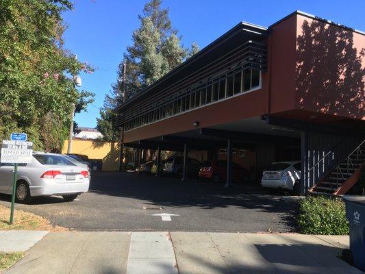 San Jose Training Center, with lots of free parking behind the building