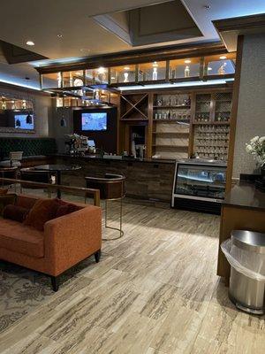 Bar area in hotel lobby.