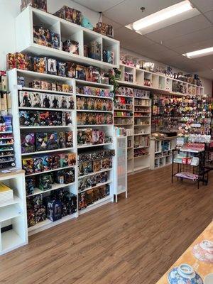 Front view of store, prize figure wall