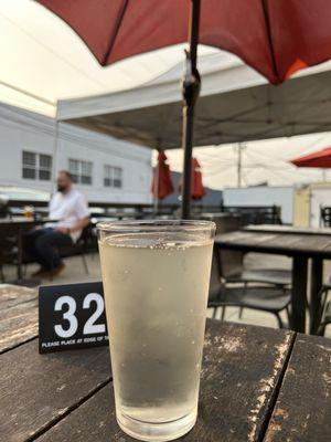 Life is good a delicious cider on the patio