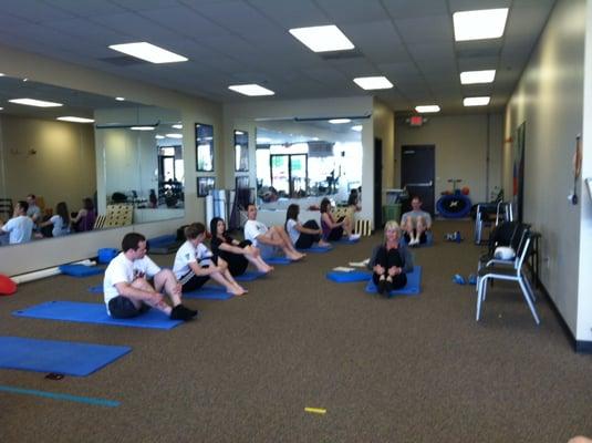 Group Pilates with the staff