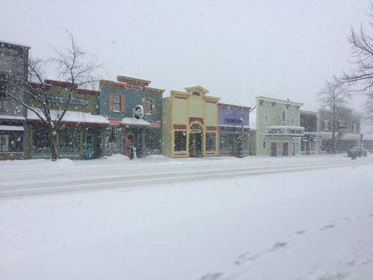 a snow dome day in Suttons Bay