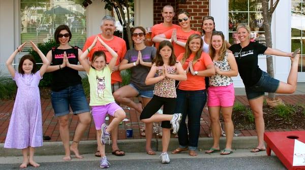 Our Studio South yoga family out at the Summerfest in Newtown.  The yogis that play together, stay together, heheh:)