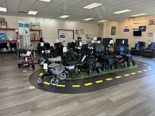 We are the premier store in Louisville to TRY a mobility device before buying! Answer ?'s like how heavy is it, and how to travel with it!