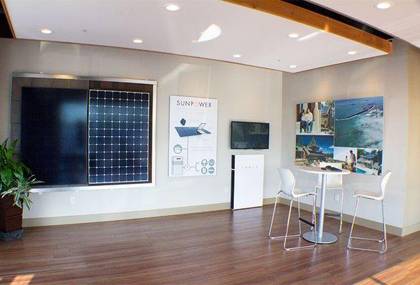 Come see the SunPower solar panels and Tesla Powerwall 2 in the AES Chico Showroom!