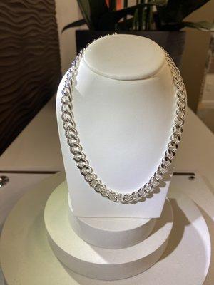 Sterling Silver Curb Chain with matching gents bracelet