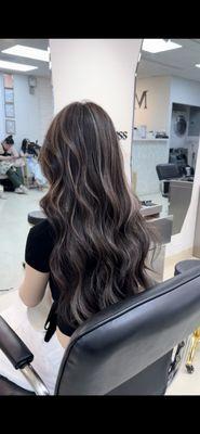 Natural brown balayage