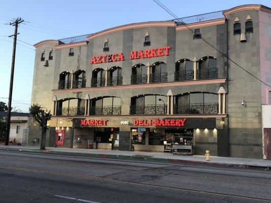 Azteca Market on sunset.