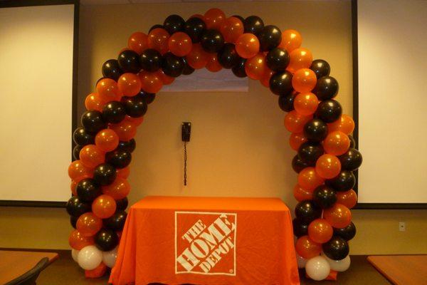 Balloon Arch for The Home Deport event. Contact us for a quote