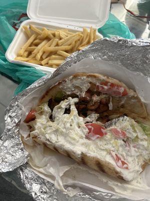 Lamb & chicken gyro wrap