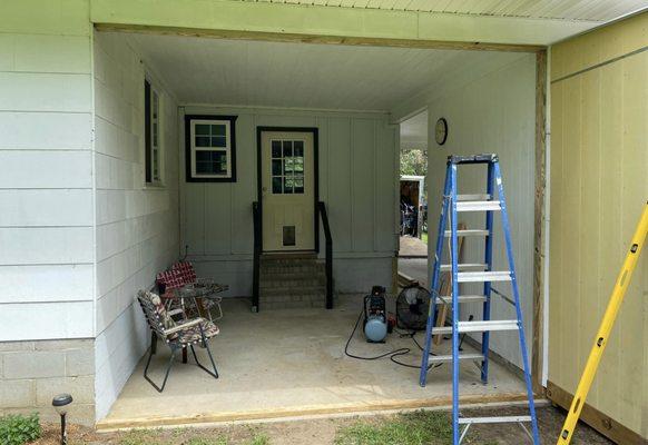 Before porch screen