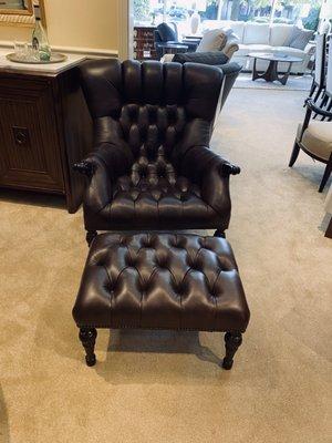 Tufted leather chair