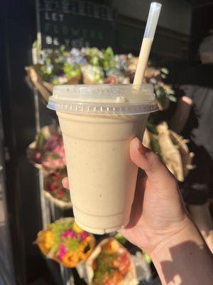 peanut butter power smoothie with added protein