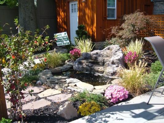 pond and water falls