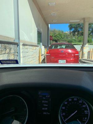 Waiting in the drive through