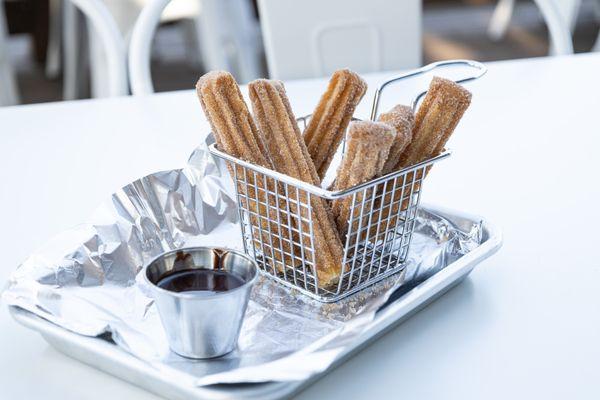 Churros For The Table, Side of Chocolate Sauce!