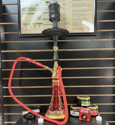 Hookahs and all of their accessories - shish, charcoal, hoses, everything you need can be found at Mr. Smokey