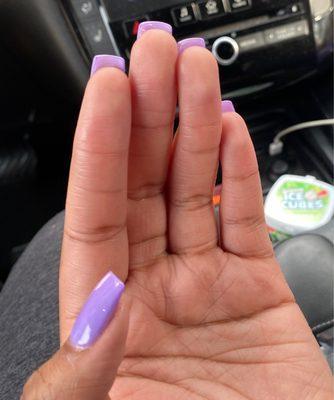 Short nails that they claim are long