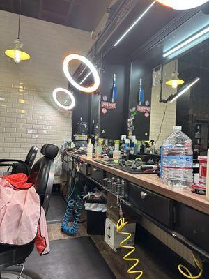 Barber work stations