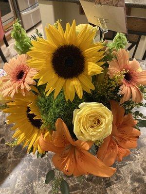 Sunflowers, Lilly's, roses