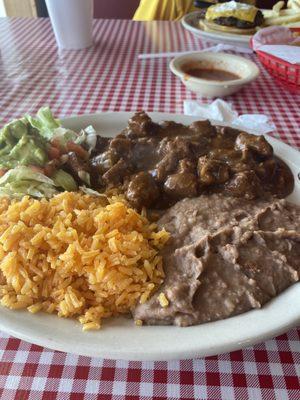 Carne Guisada Plate.