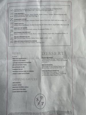 Lunch menu page 2