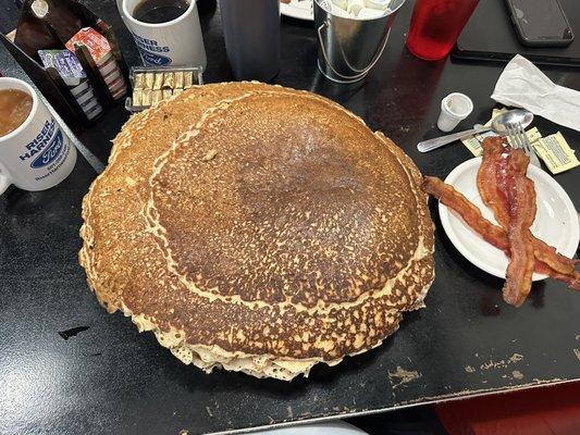 Pancake challenge with a side of bacon