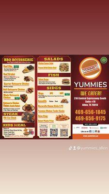 YUMMIES new Menu