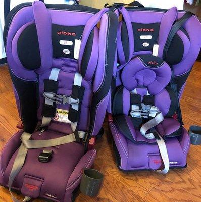 Diono car seats in nearly new condition!