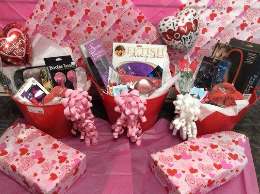 Miranda's Of Clarksville has Valentines baskets for your sweethearts