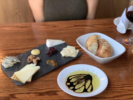 Cheese board and bread service, must try!