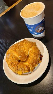 Bacon egg and cheese croissant