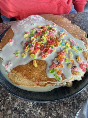 Fruity pebble pancakes