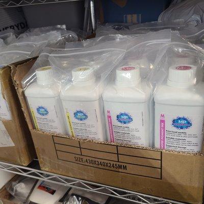 As a local distributor of DTF supplied, we are stocked up with CMYK DTF Inks.