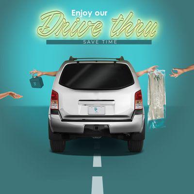 Drive thru? Yes, please! Drop off your cleaning with us and never get out of the car!