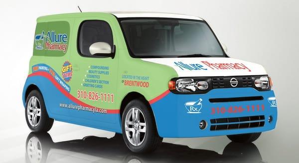 Our Famous Delivery Car.  You will see it around town.  Keep an eye out :)