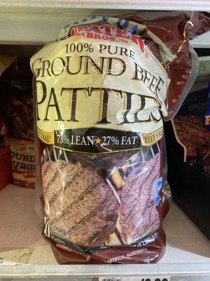 Stater bros brand ground beef  patties