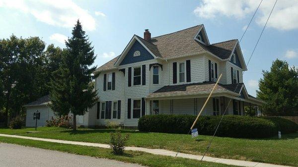 Complete restoration of interior and exterior.  We replace slate tile roof with designer shingle, siding, gutters, soffit, fascia, etc.