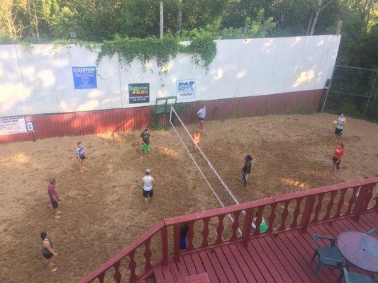 Secret volleyball court