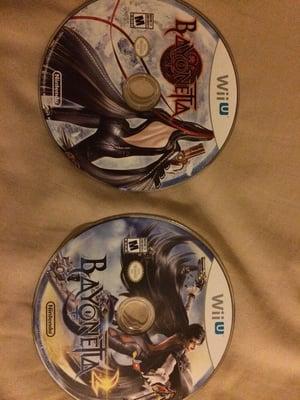 Bayonetta 2 is 2 disc. Manager named Jess (she said that's her name) insisted this game was 1 disc for 2 & 1 download for 2.