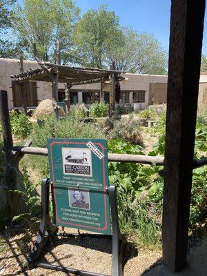 Closed on a Tuesday afternoon, but a view of the grounds from the fence